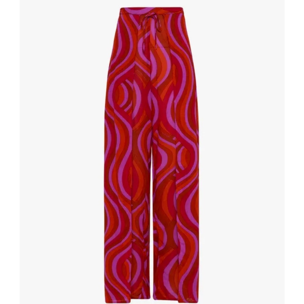 NWT Faithfull The Brand Wide Leg Montero Pants S 4 La Condesa print High Waisted